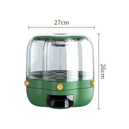 Easy 6 Grid Rotating Pet Food Container