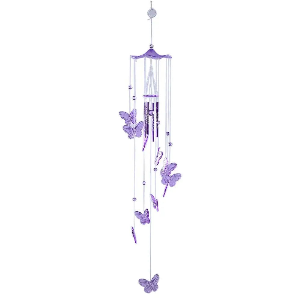 Delicate Outdoor Wind Chime with Butterfly Bells