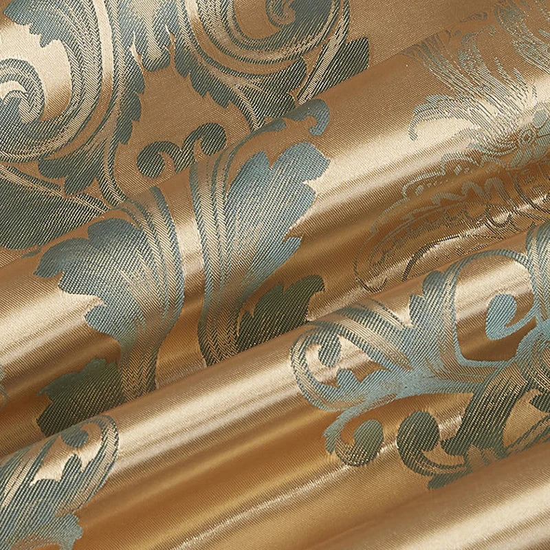 Elegant Soft Gold Blue Duvet Cover - Halri