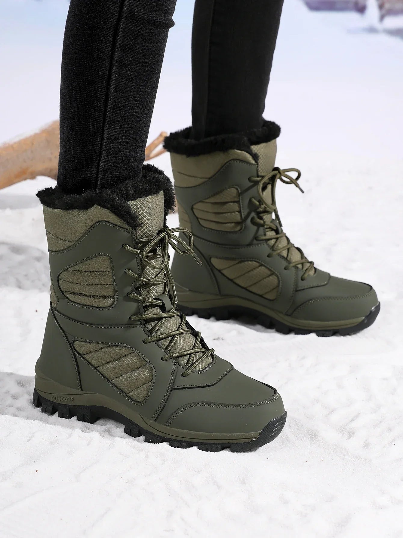 Warm Fleece Lined Snow Boots for Men and Women