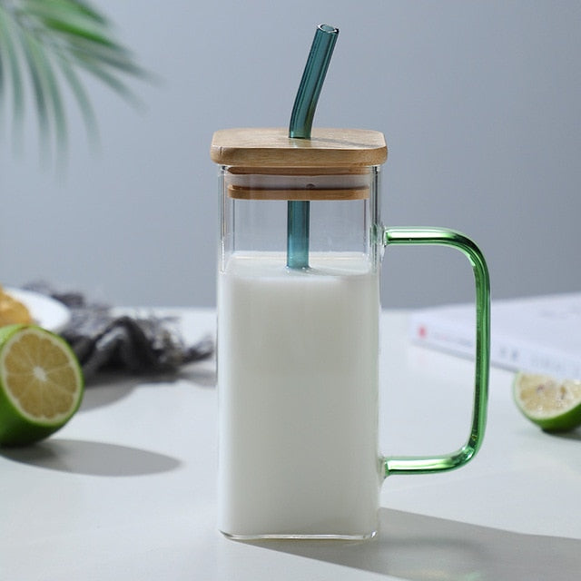 Big Insulated Mug with Lid and Straw