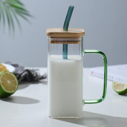 Big Insulated Mug with Lid and Straw