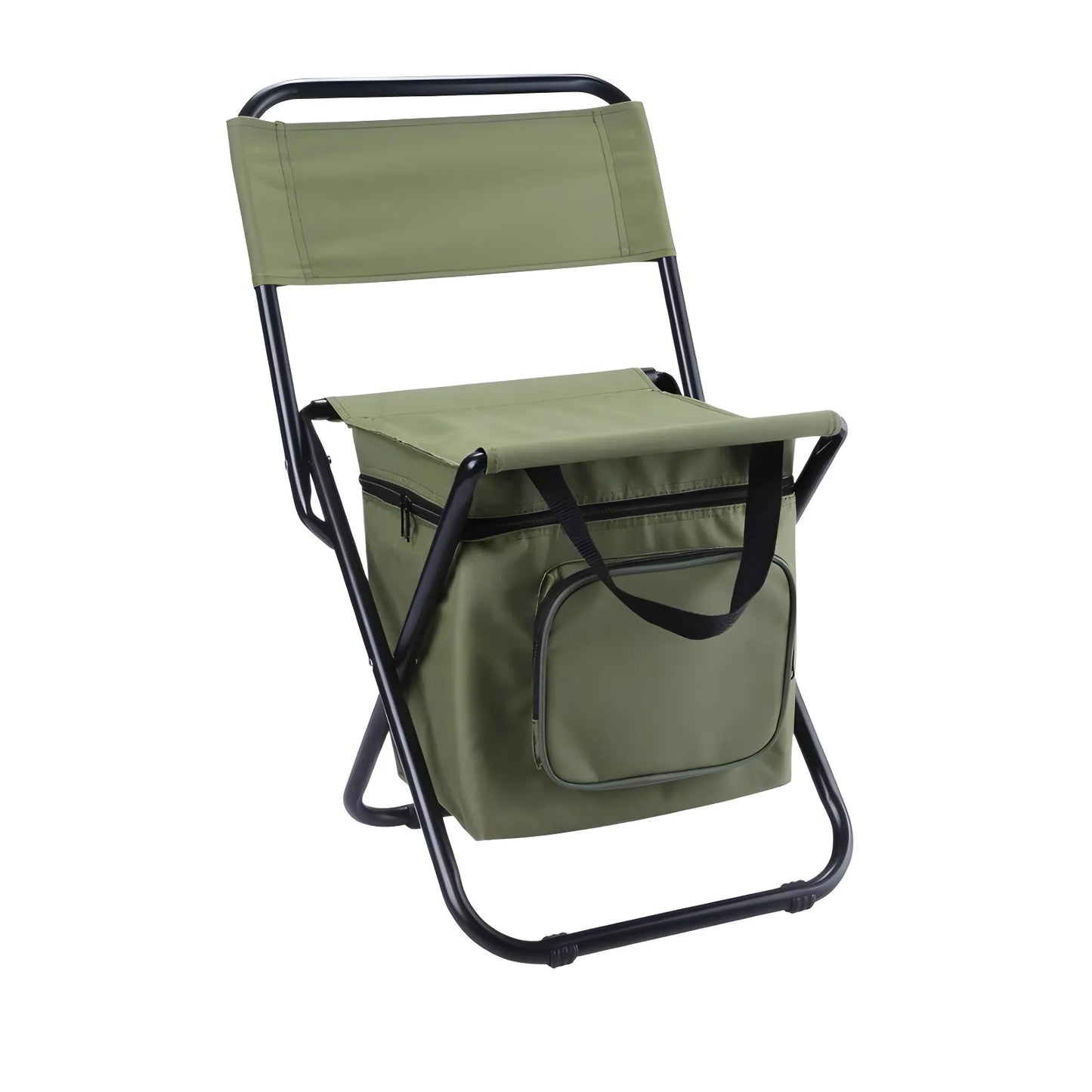 Portable Insulated Cooler Folding Camping Stool