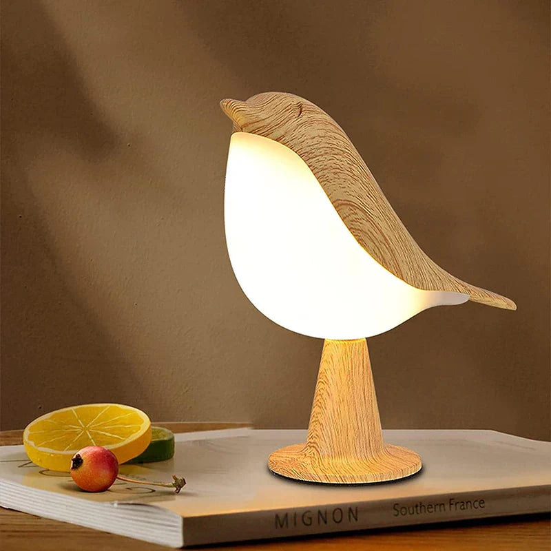 Natural Wood Bird Table Night Light - Halri