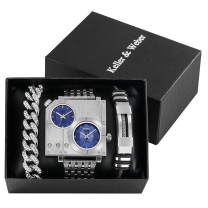 Stylish Square Watch Box Set for Men