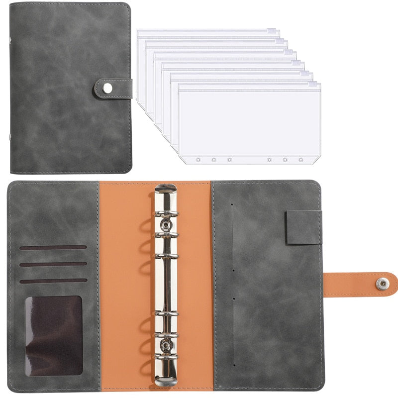 Practical Leather Wallet Notebook Expense Tracker