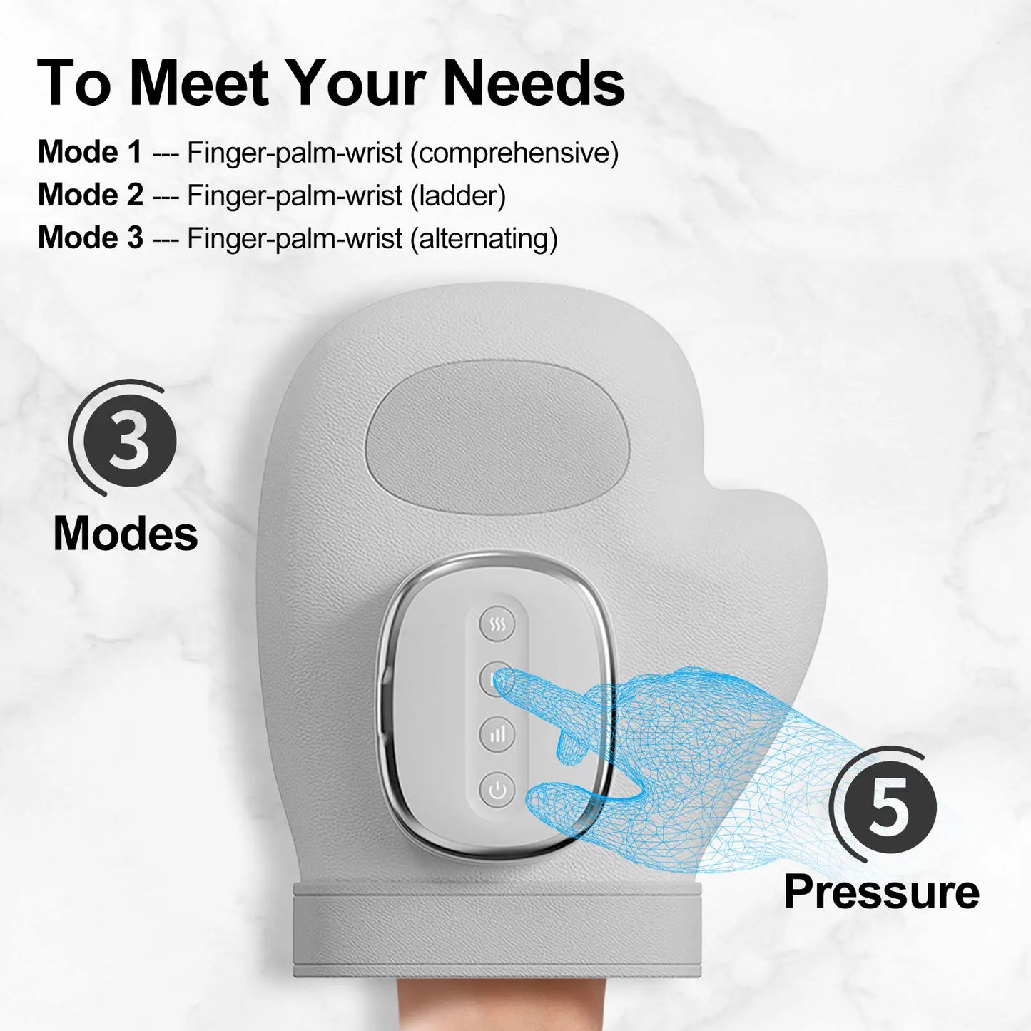 Warm Rechargeable Hand Massager for Circulation Relief