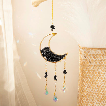 Sparkling Crystal Moon Wall Decoration