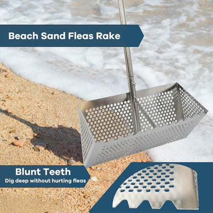 Heavy Duty Beach Rake with Extendable Folding Handle