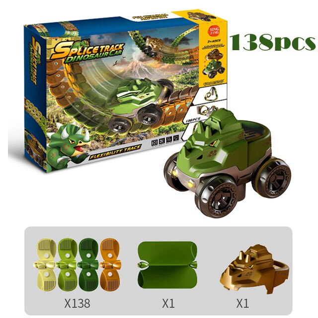 Fun Dinosaur Racing Track Playset Toy