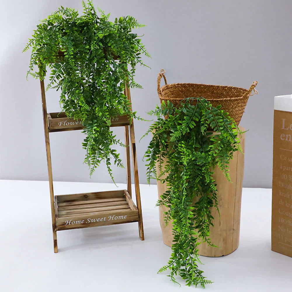 Realistic Hanging Boston Fern Plant | 90cm Artificial Greenery - Halri
