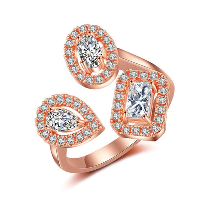 Elegant Teardrop Zircon Comfort Fit Ring