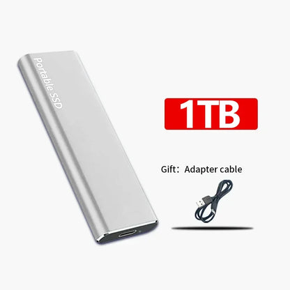 Fast External SSD Small USB Storage Drive