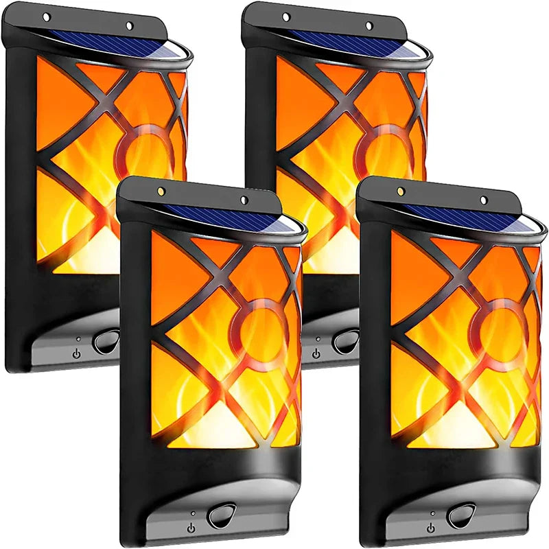 Outdoor Solar Flame Lamp with 96 LED Lights - Halri