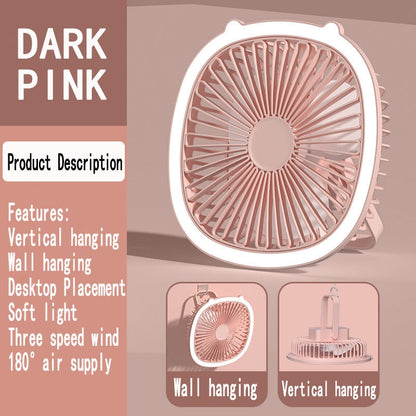 Portable Mini LED Night Light Fan
