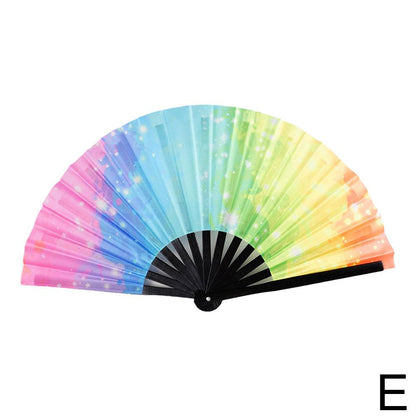 Colorful Folding Paper Hand Fan