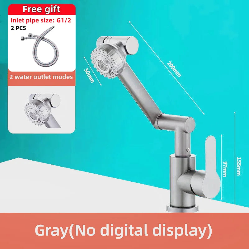 Modern Rotating LED Bathroom Sink Faucet