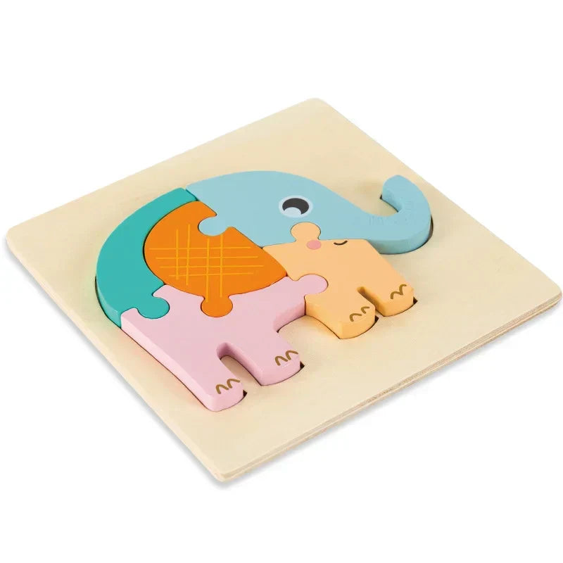 Lightweight Wood Toy Airplane Puzzle for Kids - Halri