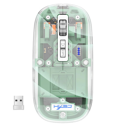 Clear Wireless Rechargeable Computer Mouse