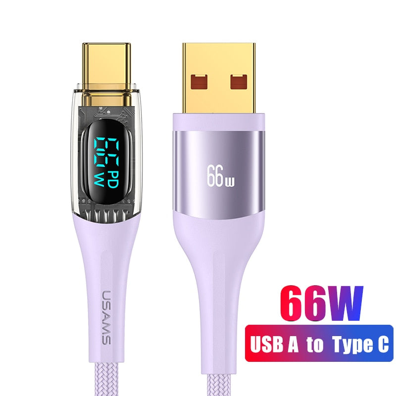 Quick Charge LED USB Charging Cable