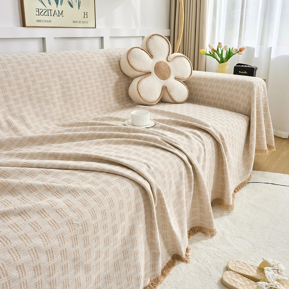 Plush Reversible Oversized Sofa Throw Blanket