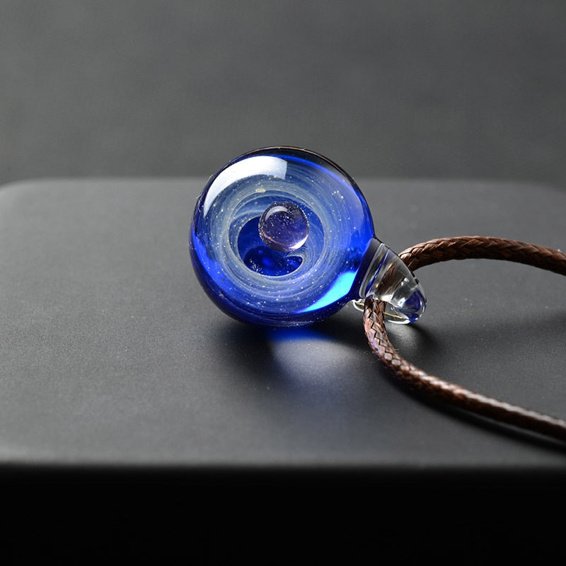 Colorful Galaxy Solar System Pendant Necklace - Halri