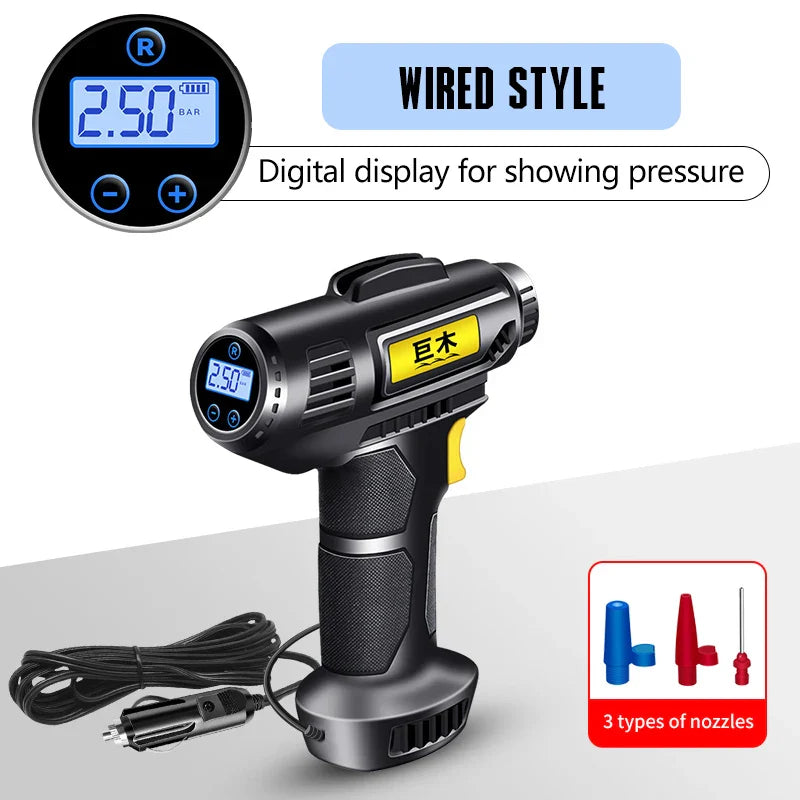Compact 12V Car Tire Air Pump Compressor