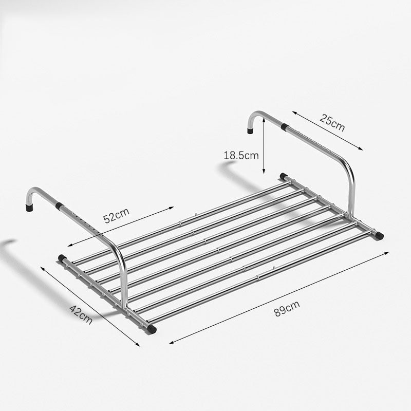 Space Saving Stainless Steel Folding Drying Rack - Halri