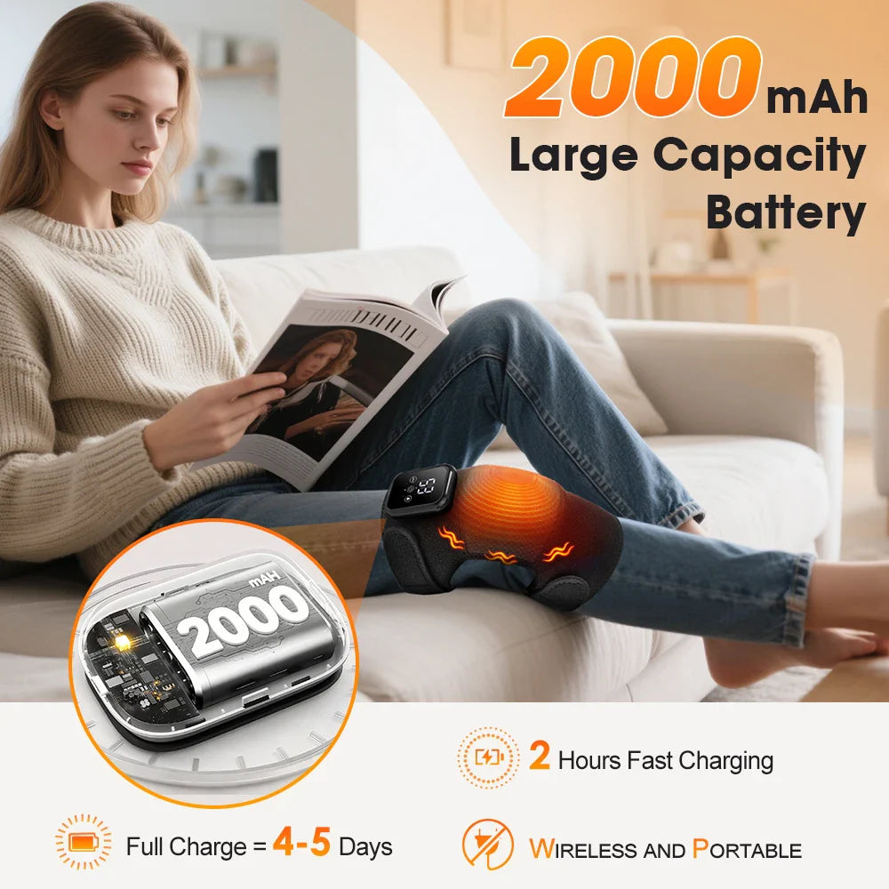 Heated Knee Massager with 3 Speed Settings