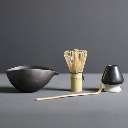 Traditional Japanese Matcha Tea Set with Whisk and Bowl - Halri