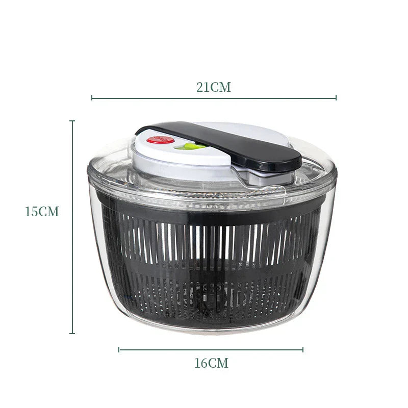 Easy Clean Salad Spinner with Lid & Non Slip Base - Halri