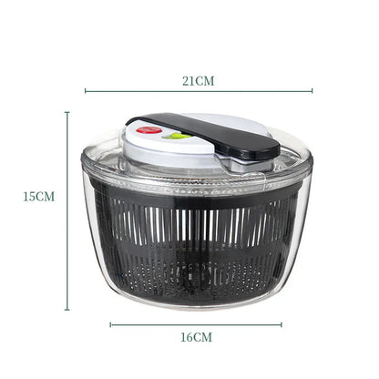 Easy Clean Salad Spinner with Lid & Non Slip Base - Halri