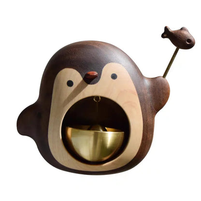 Funny Wood Penguin Door Bell