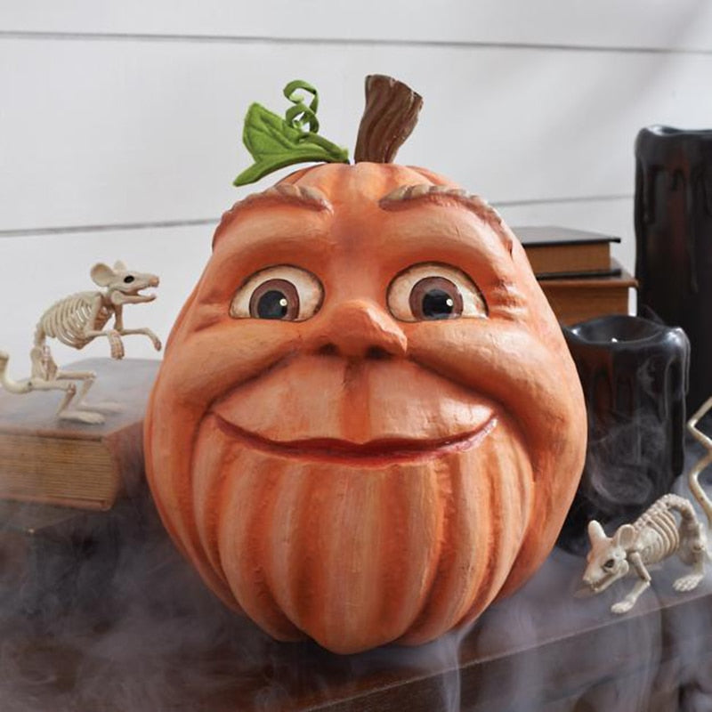 Colorful Carved Pumpkin Halloween Decor - Halri