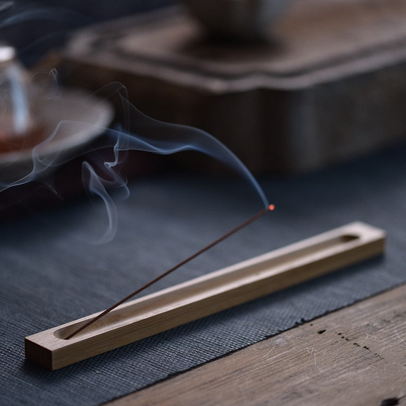 Natural Wood Incense Holder for Home Aromatherapy - Halri