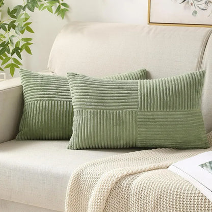 Soft Corduroy Striped Cushion Covers