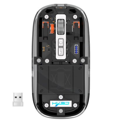Clear Wireless Rechargeable Computer Mouse