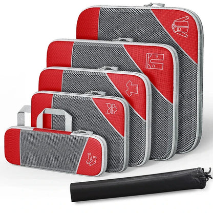 Compact Travel Accessory Kit 6-Piece Waterproof Packing Bags