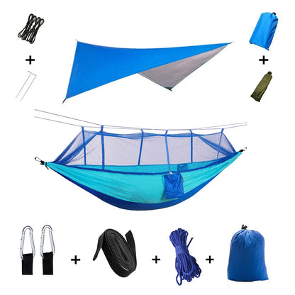 Portable Hammock with Bug Net and Rain Fly