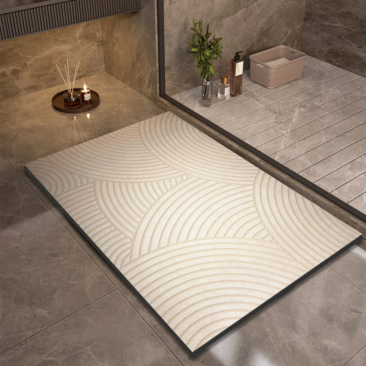 Soft Grip Anti-slip Bath Mat Fast Dry Shower Mat