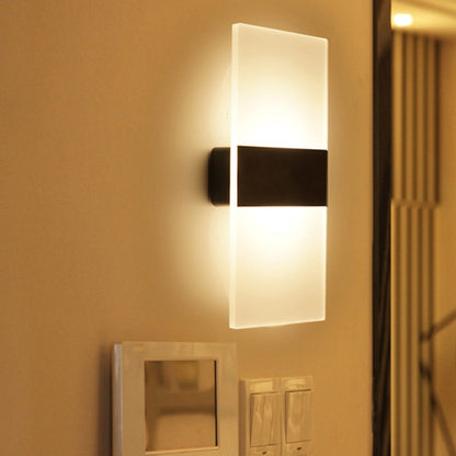 Contemporary LED Wall Lamp Metal and Glass Finish - Halri