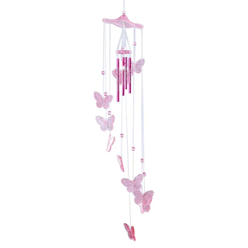 Delicate Outdoor Wind Chime with Butterfly Bells
