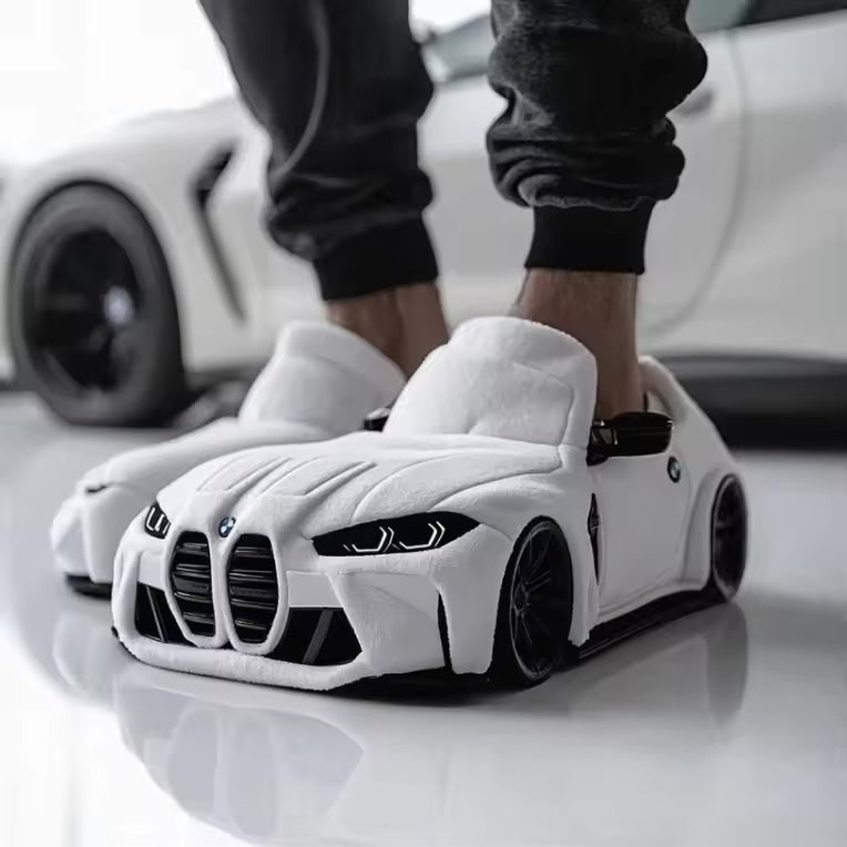 Cozy Automotive Theme Soft Slippers with Grip Sole