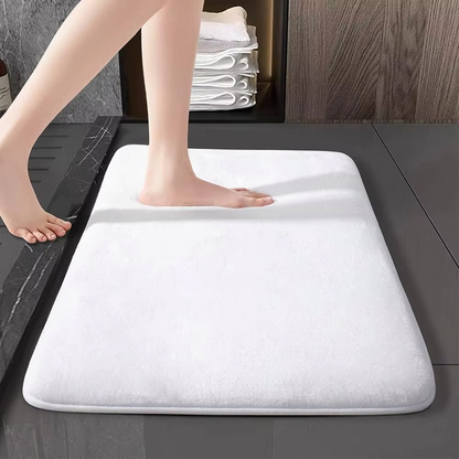Plush Coral Bathroom Mat with Soft Grip
