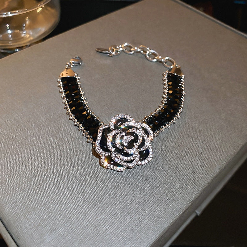Beautiful Rose Crystal Pendant Necklace