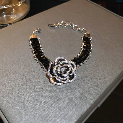 Beautiful Rose Crystal Pendant Necklace