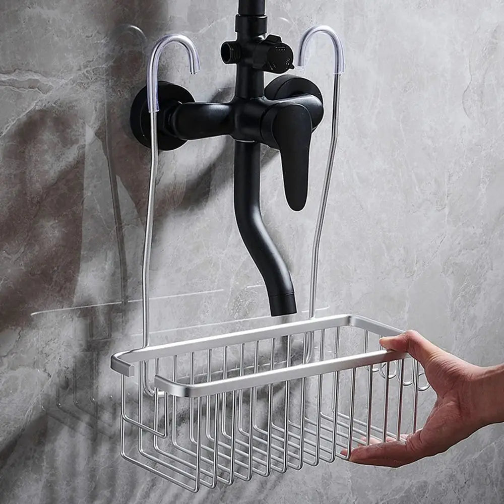 Sturdy Aluminum Shower Caddy with Hooks - Halri