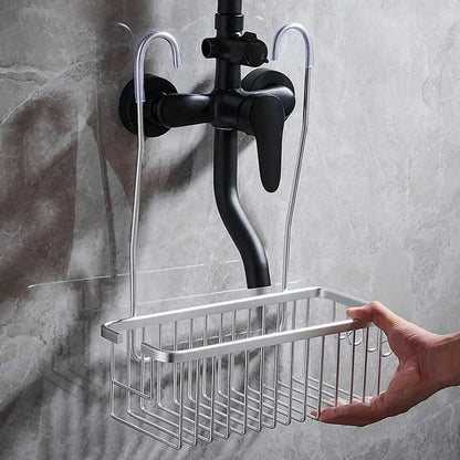 Sturdy Aluminum Shower Caddy with Hooks - Halri