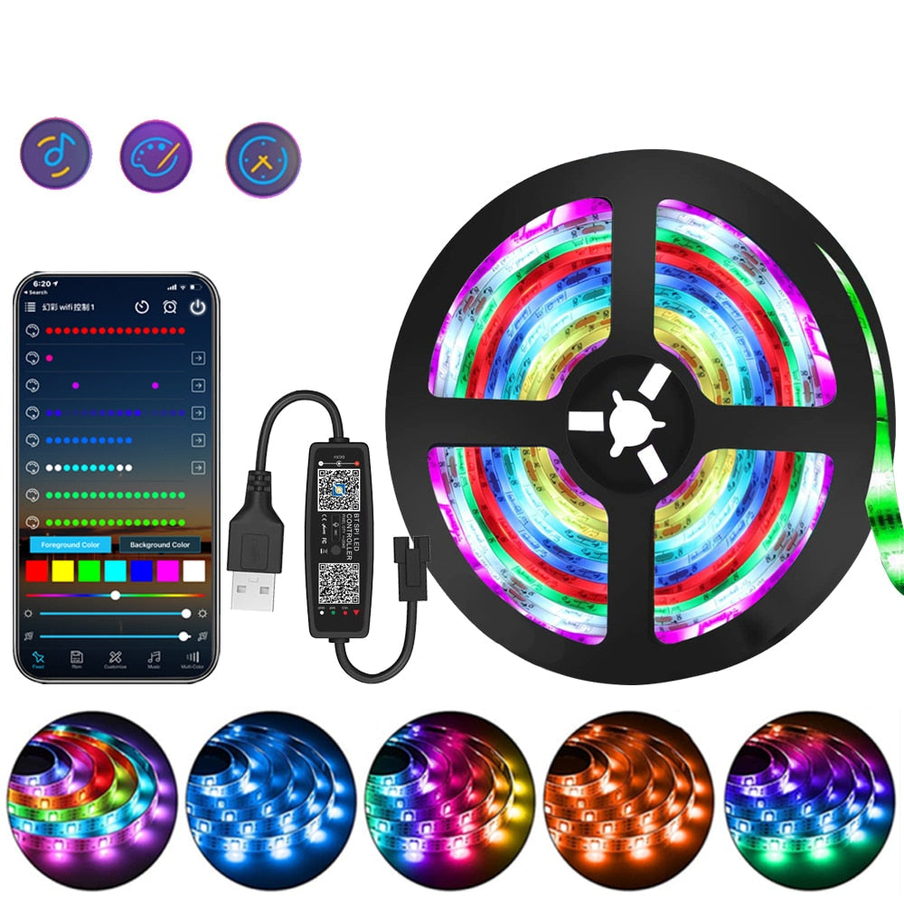 Colorful Flexible LED Tape Light, 5V