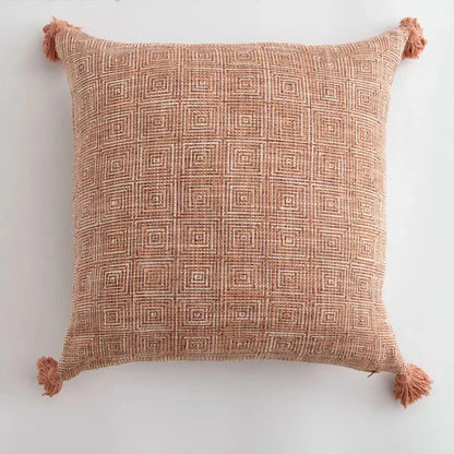 Stylish Home Decor Cushion Cover with Colorful Tassels